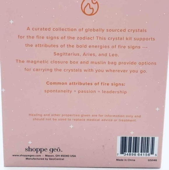 Zodiac Crystal Collection 6 Stone Kit - Fire Signs: Sagittarius, Aries, Leo. - Picture 5 of 8